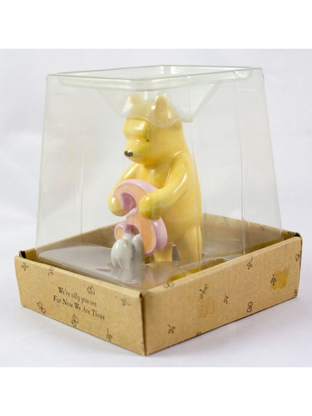 Disney Winnie The Pooh Now We Are Three Birthday Figurine Cake Topper 61020 NEW